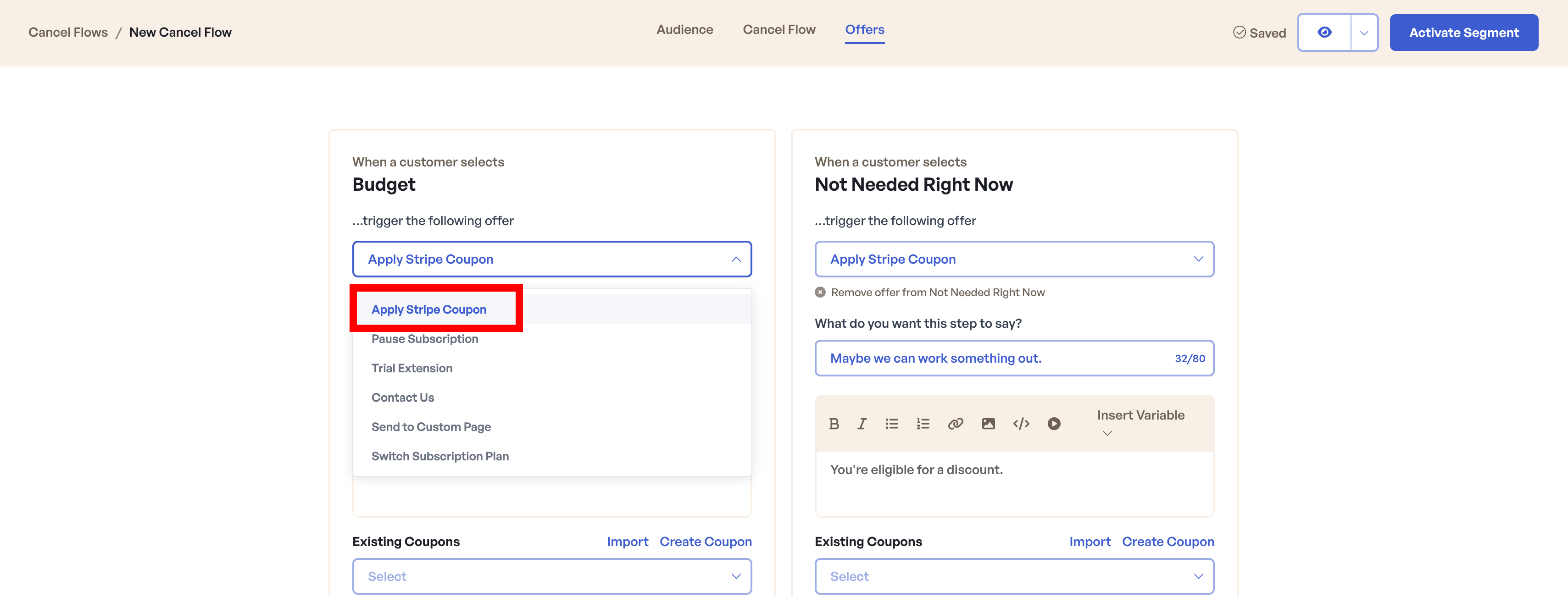 Apply a Stripe Coupon